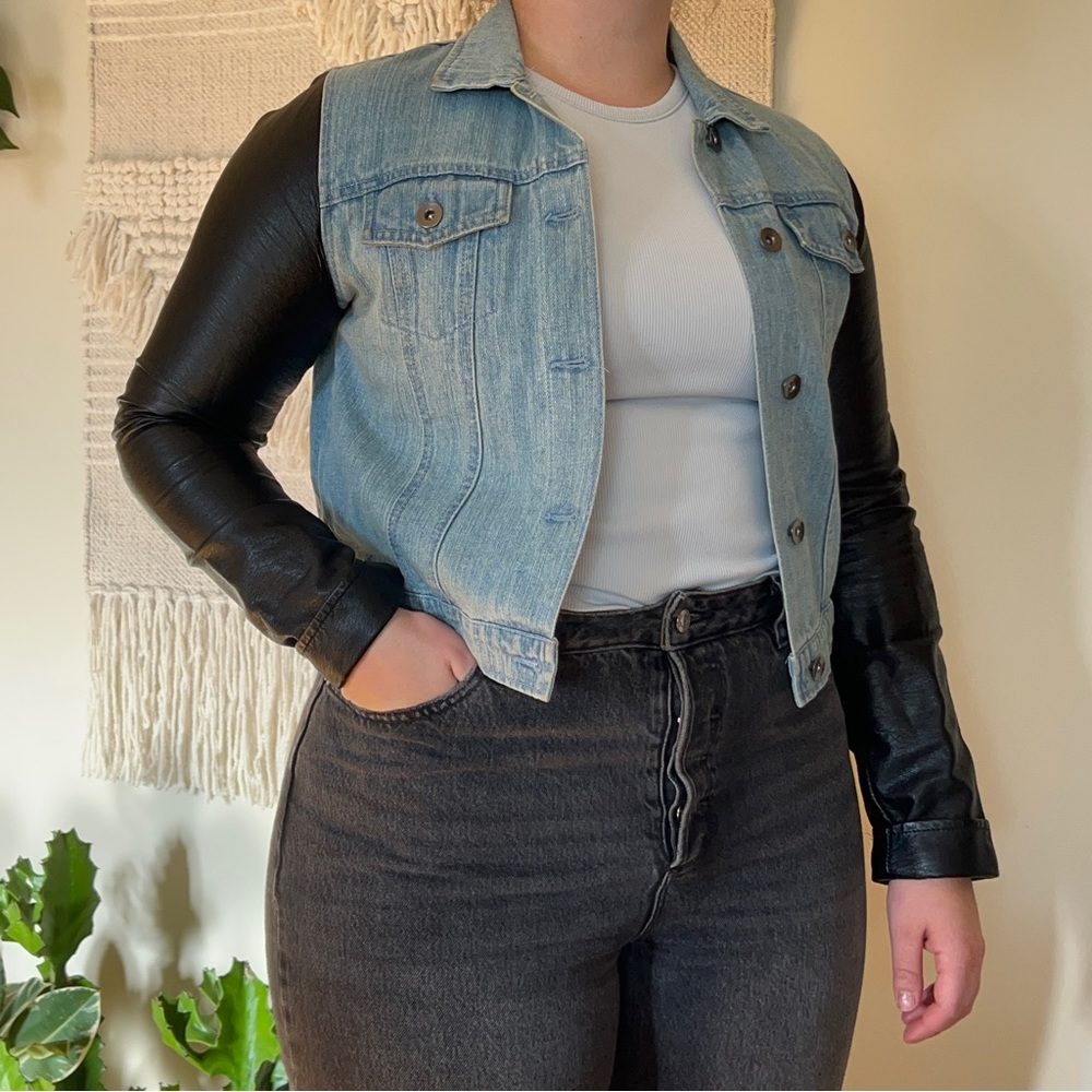 Jack Jean Jacket with Leather Arms
